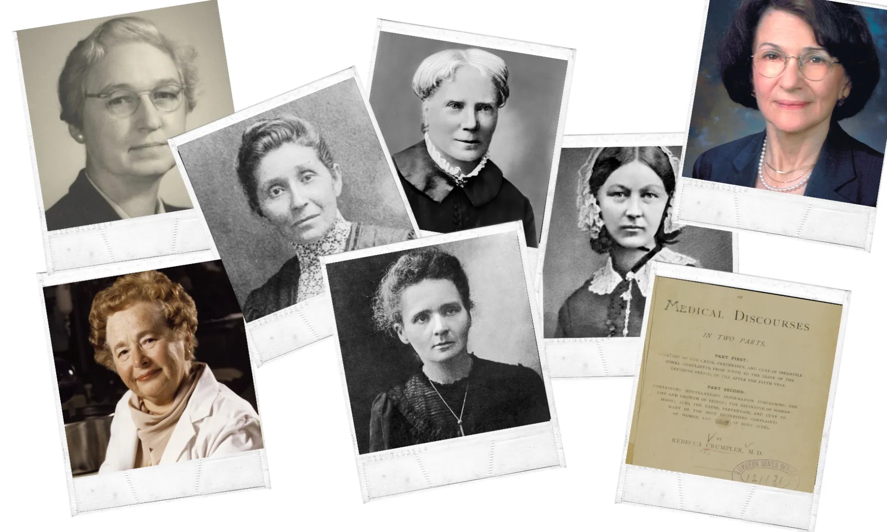 a collection of eight of the most influential women in medical history
